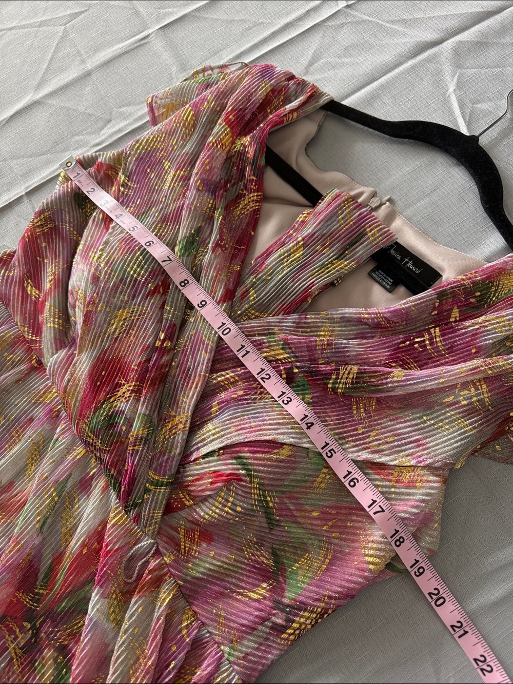 Jessica Howard Pink and Gold Floral Maxi Dress - Picture 11 of 11